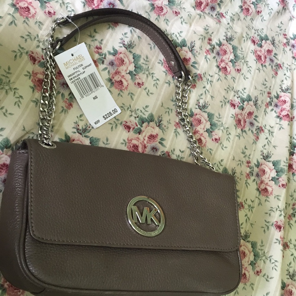 Gray Michael Kors purse